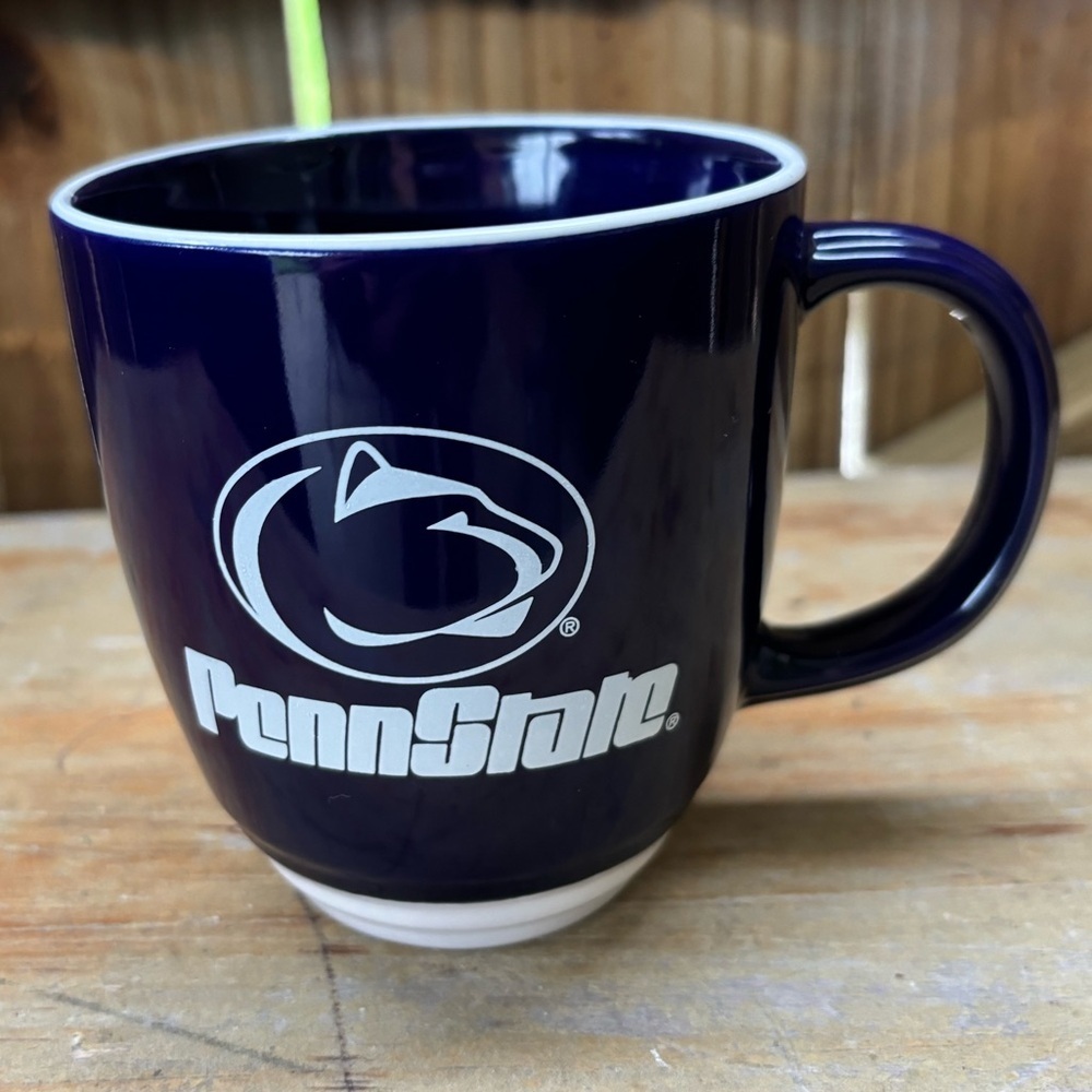 Penn State University Cobalt Blue Coffee Mug Big 10 Sports Size 16oz